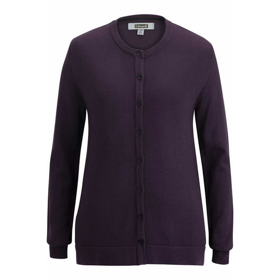 Edwards Ladies Crew Neck Button Front Cardigan