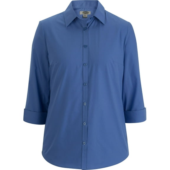 Edwards Ladies Essential Broadcloth Shirt 3/4 Sleeve