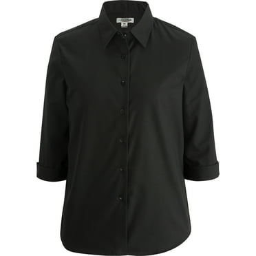 Edwards Ladies Essential Broadcloth Shirt 3/4 Sleeve