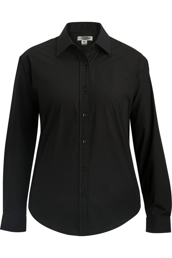 s Ladies Essential Broadcloth Shirt Long Sleeve