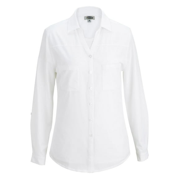 Edwards Ladies Open Neck Long Sleeve Blouse