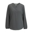 thumbnail image 1 of Edwards Ladies Open V Neck Long Sleeve Blouse, 1 of 1