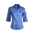 thumbnail image 1 of Edwards Ladies' Tailored V-Neck Stretch Blouse-3/4 Sleeve, 1 of 1