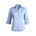 thumbnail image 1 of Edwards Ladies' Tailored V-Neck Stretch Blouse-3/4 Sleeve, 1 of 1