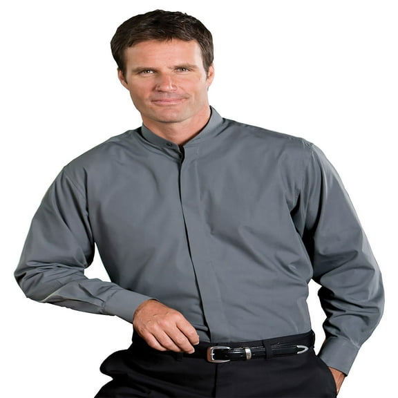 Edwards Men's Big And Tall Banded Collar Long Sleeve Shirt, Style 1396