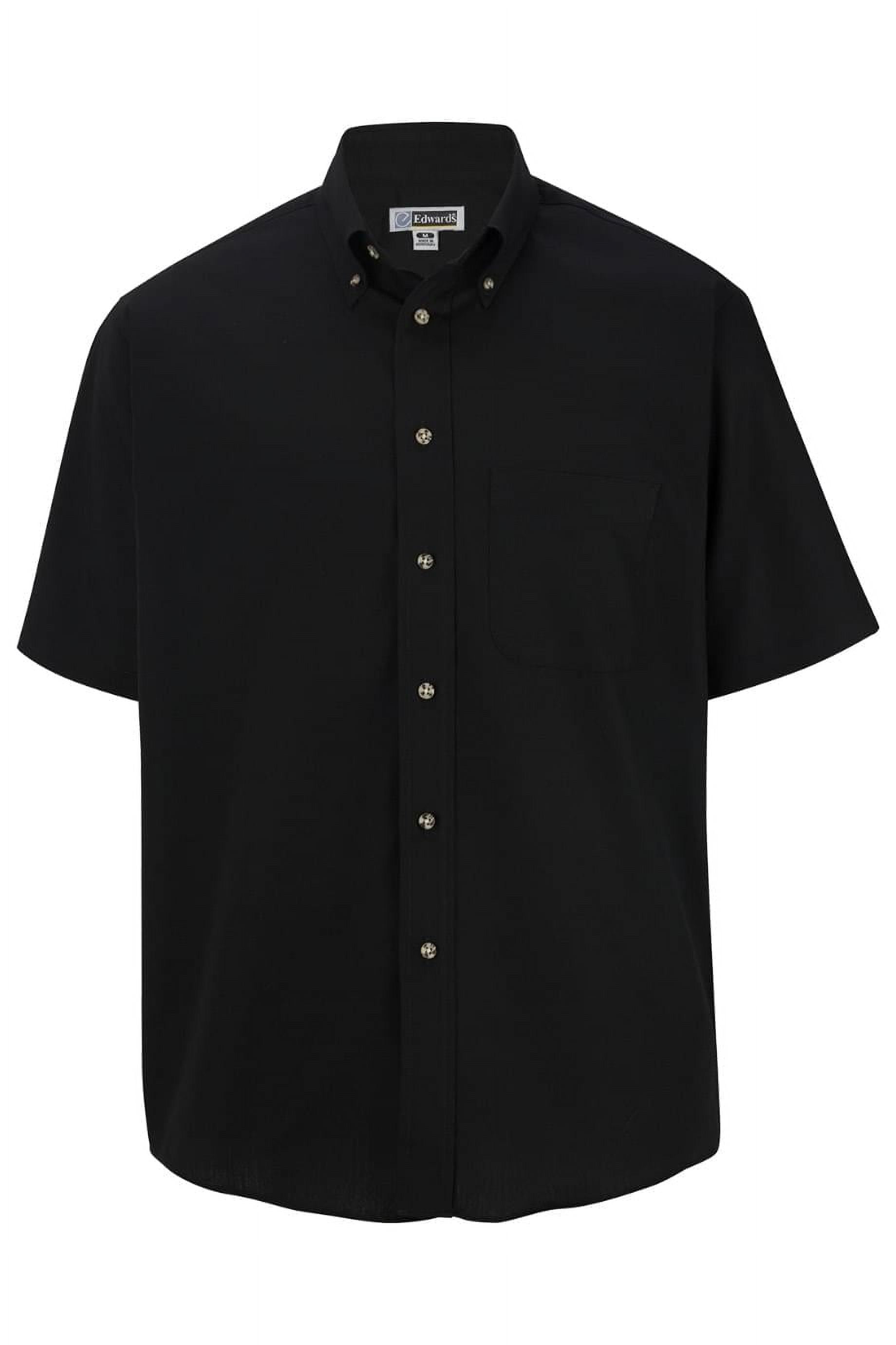 Edwards Men's Big And Tall Button Down Short Sleeve Poplin Shirt, Style
