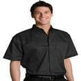 thumbnail image 1 of Edwards Men's Cottonplus Short Sleeve Twill Shirt, XL, BLACK, 1 of 8