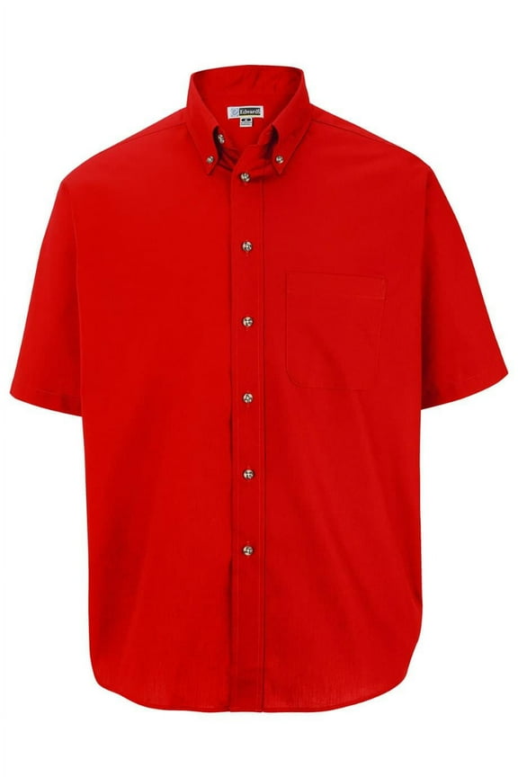 Edwards Men's Easy Care Short Sleeve Poplin Shirt