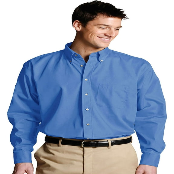 Edwards Men's Long Sleeve Button Down Poplin Shirt, Style 1280