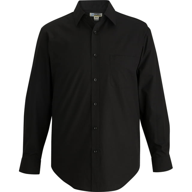 Edwards Mens Essential Broadcloth Shirt Long Sleeve - Walmart.com