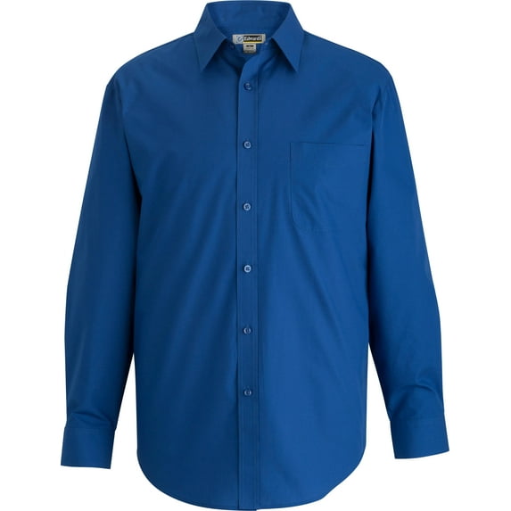 Edwards Mens Essential Broadcloth Shirt Long Sleeve