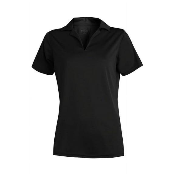 Edwards Performance Flat Knit Short Sleeve Polo Black, (Ladies)