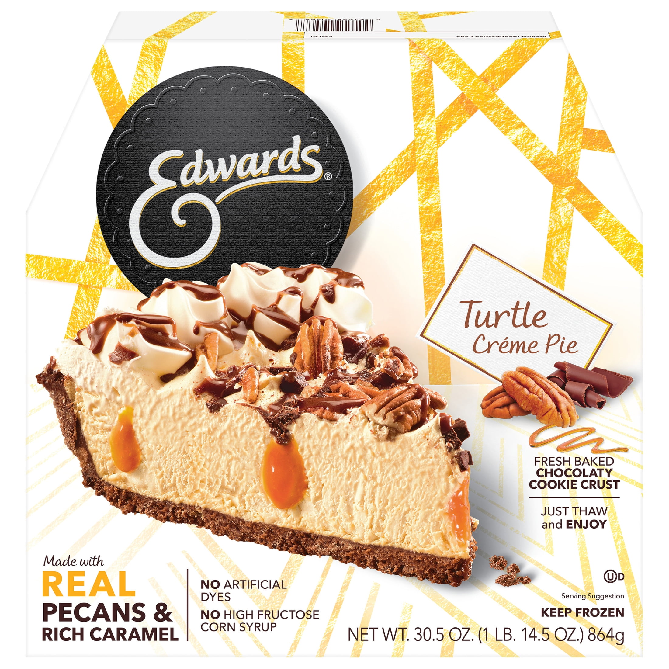 Edwards Premium Frozen Desserts Turtle Pie, 30.5 oz