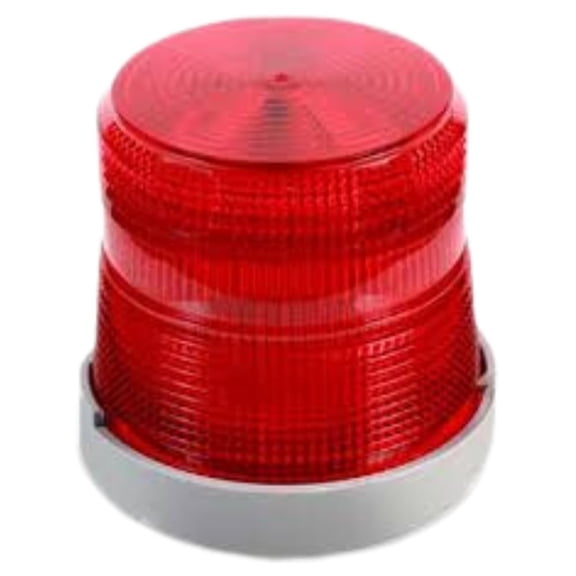 Edwards Signaling 48XBRMR24D Xtra-Brite LED Multi-Mode Beacon, Polycarbonate/ABS Blend Base, 24V DC, Red J101