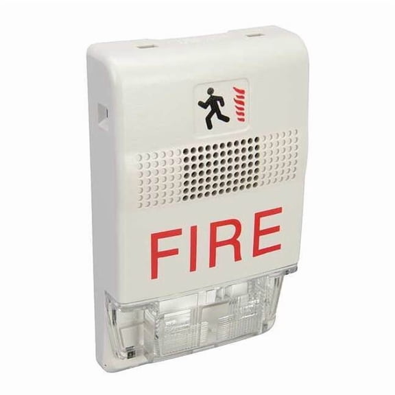 Edwards Signaling Chime Strobe,Marked Fire,White EG1F-CVM
