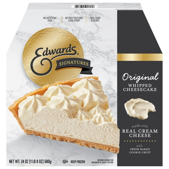 Edwards Signature Desserts Frozen Original Whipped Cheesecake, 24.0 oz