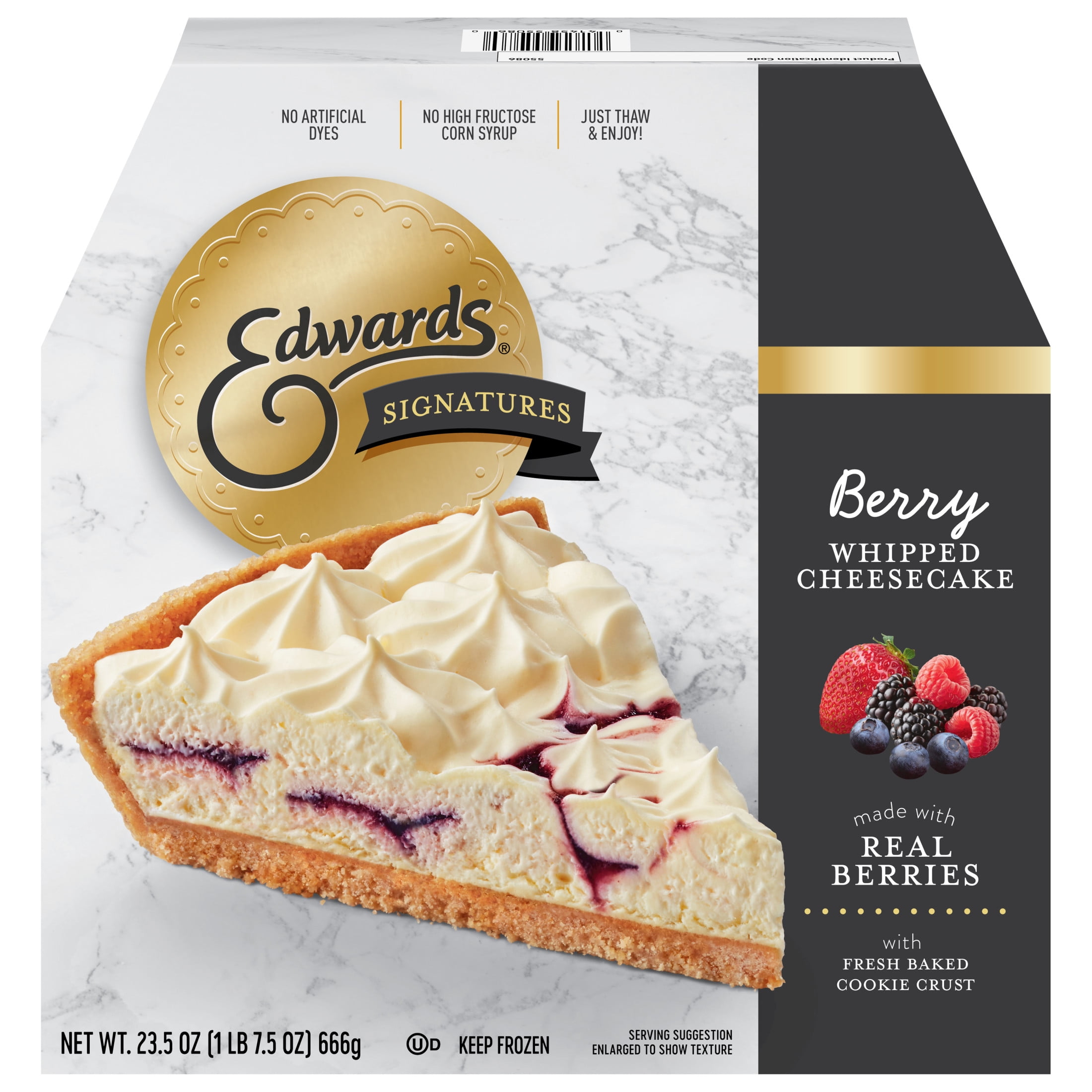 Edwards Signature Desserts Frozen Whipped Berry Cheesecake, 23.5 Oz