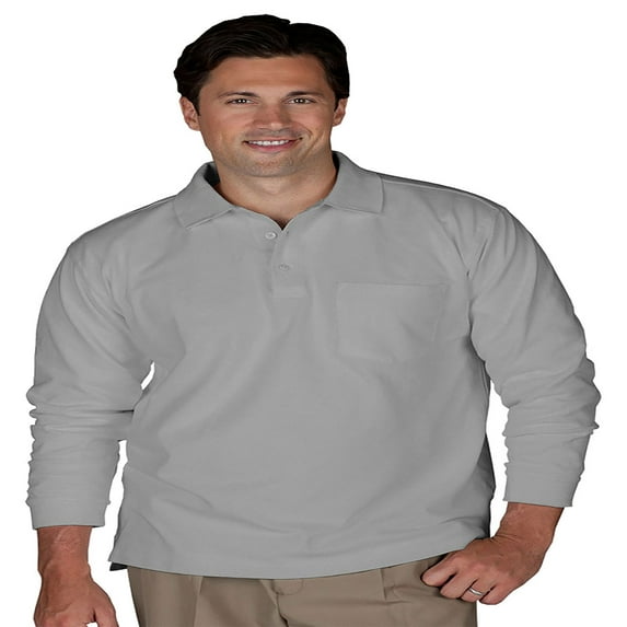 Edwards Soft Touch Blended Pique Polo Shirt, Style 1525,1525,GREY HEATHER,5XL T