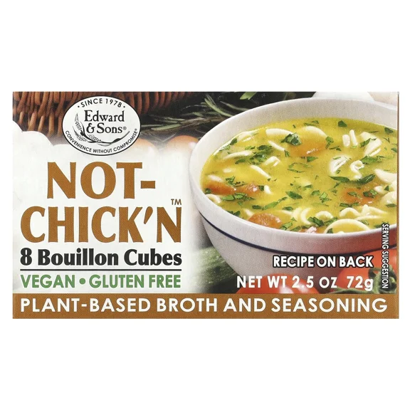 Edwards and Sons Natural Bouillon Cubes Not Chick n 2.5 oz Pack of 2