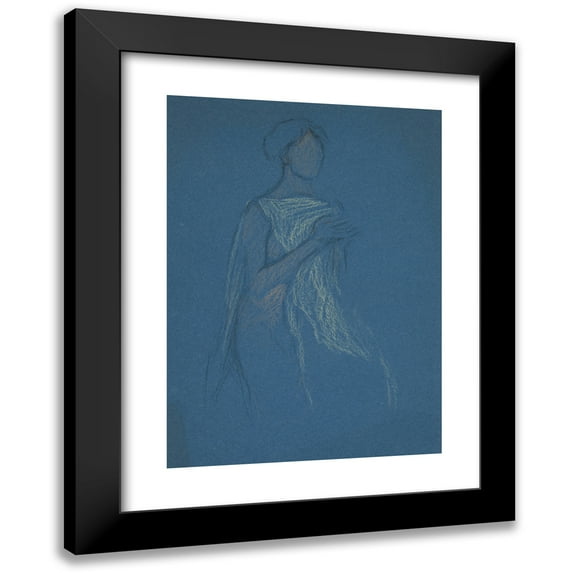 Edwin Austin Abbey 11x14 Black Modern Framed Museum Art Print Titled - Sketch of a Woman - Costume Study for a Play III (2002)