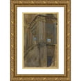 thumbnail image 1 of Edwin Austin Abbey 11x14 Gold Ornate Wood Frame and Double Matted Museum Art Print Titled - Architectural&nbsp;Study (ca.&nbsp;1871-1911), 1 of 4