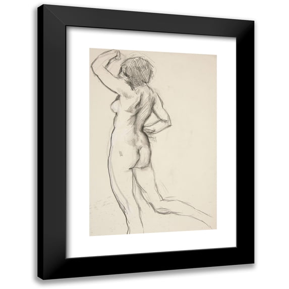 Edwin Austin Abbey 13x18 Black Modern Framed Museum Art Print Titled - Figure Study for ‘The Hours’ (1981)