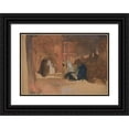 thumbnail image 1 of Edwin Austin Abbey 14x11 Black Ornate Wood Framed Double Matted Museum Art Print Titled: Figure Scene.&nbsp;Hamlet (1984), 1 of 5
