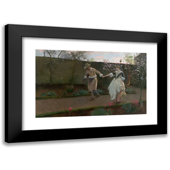 Edwin Austin Abbey 18x13 Black Modern Framed Museum Art Print Titled - May Day Morning (1890-94)