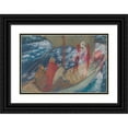thumbnail image 1 of Edwin Austin Abbey 24x17 Black Ornate Framed Double Matted Museum Art Print Titled: Study for ‘Solomon's Ship’ in the Quest of the Holy Grail Mural Series at Boston Public&nbsp;Library, 1 of 5