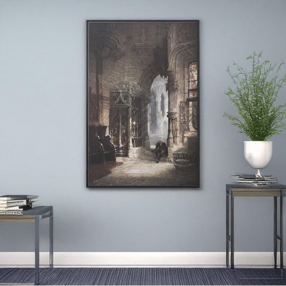 Edwin Deakin She Will Come Tomorrow Wall Art Reproduction, Unframed Paper Poster 8x10in