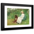 thumbnail image 1 of Edwin Harris 24x20 Black Modern Framed Museum Art Print Titled - A Quiet Moment, 1 of 5
