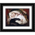 thumbnail image 1 of Edwin Henry Landseer 2x Matted 24x20 Black Ornate Framed Art Print 'Victoria, Princess Royal, with Eos', 1 of 2