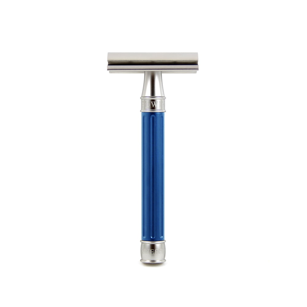 Edwin Jagger 3one6 Stainless Steel Grooved Blue Double Edge Safety ...