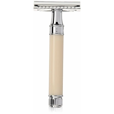 Edwin Jagger Imitation Ivory Handle Chrome Double Edge Safety Razor