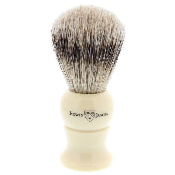 Edwin Jagger Traditional Handmade Shaving Brush Super Badger Imitation Ivory Large