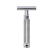 Edwin Jagger Knurled Handle Chrome Plated Double Edge Safety Razor