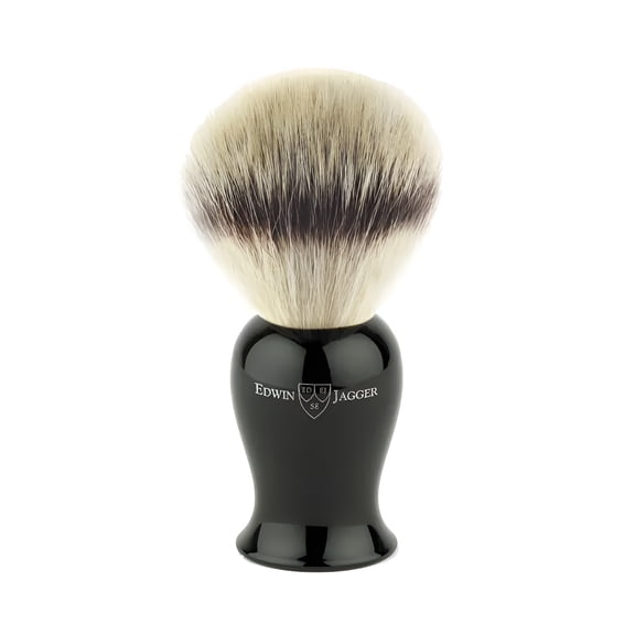 Edwin Jagger Silver Tip Synthetic Shaving Brush Ebony X-Large