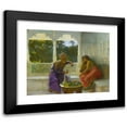 thumbnail image 1 of Edwin Lord Weeks 14x12 Black Modern Framed Museum Art Print Titled - Figures in an Interior with Garden of Palms Beyond, 1 of 5