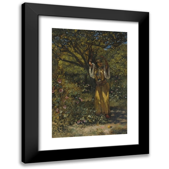 Edwin Lord Weeks 17x24 Black Modern Framed Museum Art Print Titled - In the Garden (1876)