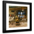 thumbnail image 1 of Edwin Lord Weeks 20x23 Black Modern Framed Museum Art Print Titled - A Perfumer's Shop, Bombay, 1 of 5