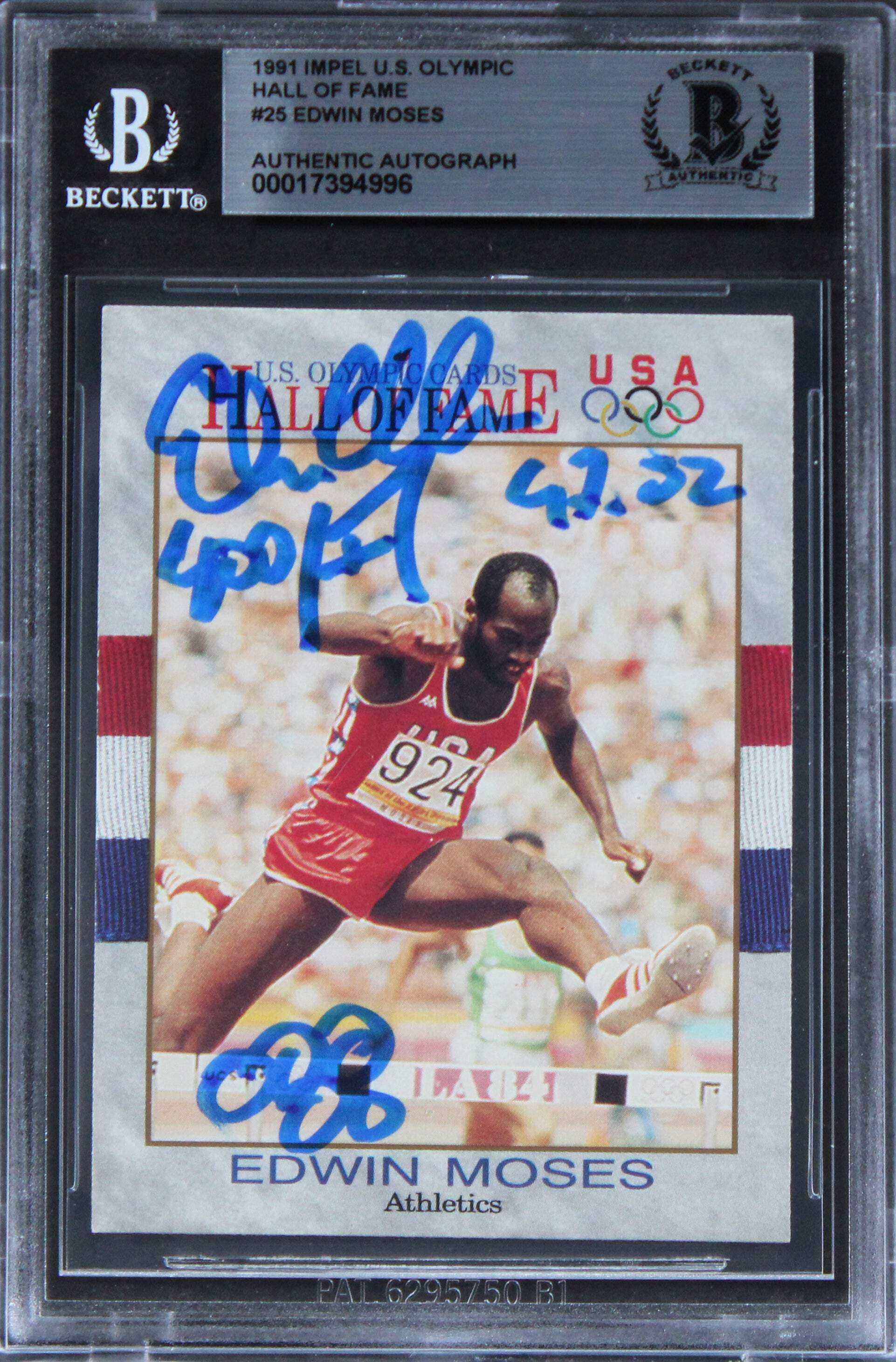 Edwin Moses (USA) Competing At The 1984 Olympoic Summer Games Stock