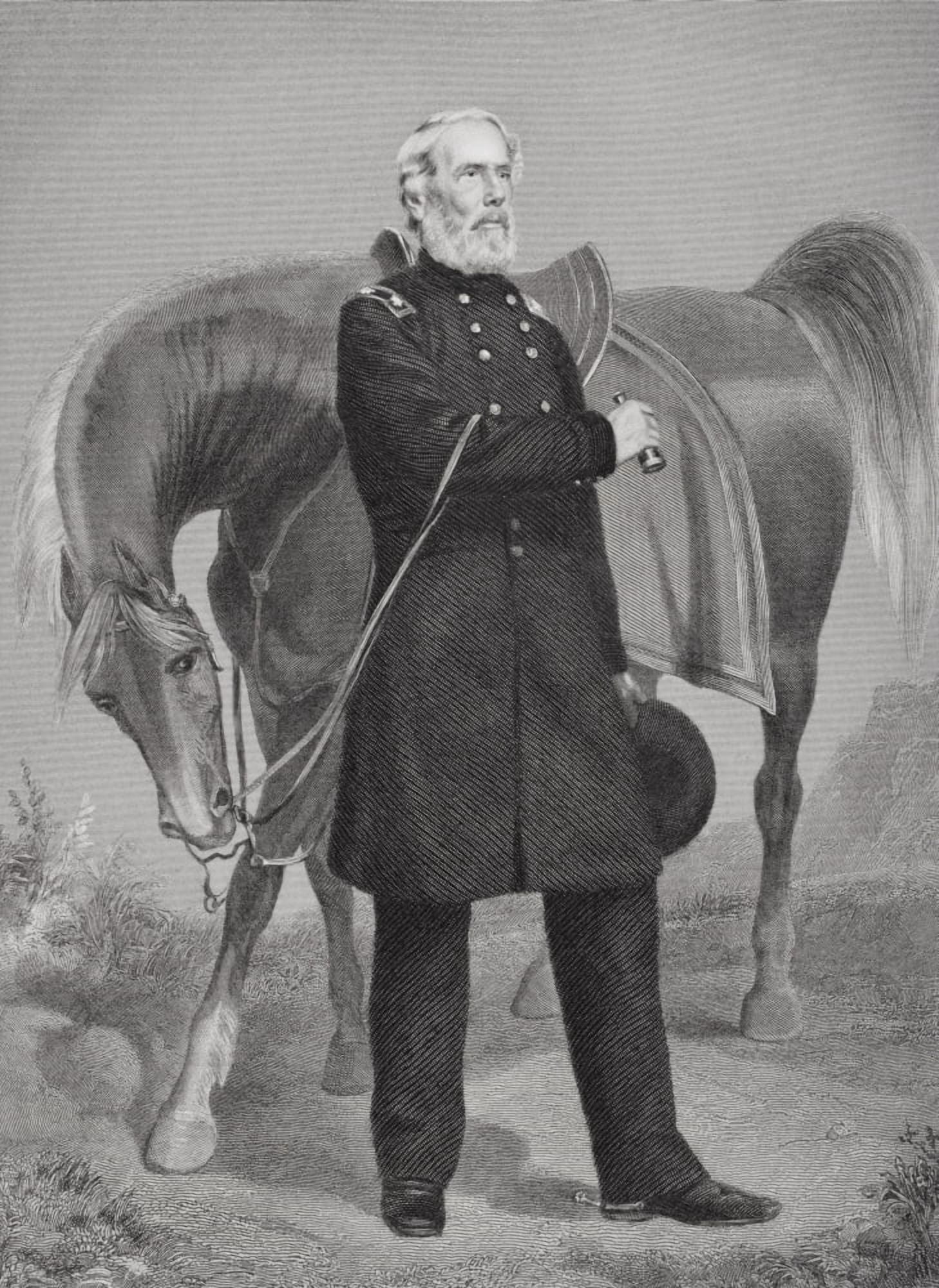 Edwin Vose Sumner 1797 To 1863 American General On Union Side During Civil War From Painting By Alonzo Chappel Canvas Art - Ken Welsh Design Pics (24 x 34)