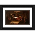 thumbnail image 1 of Edwin White 24x16 Black Ornate Framed Double Matted Museum Art Print Titled: The Signing of the Compact in the Cabin of the Mayflower (1856), 1 of 5
