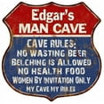 thumbnail image 1 of Edwin's Man Cave Rules Sign Shield Metal Gift 211110023160, 1 of 1