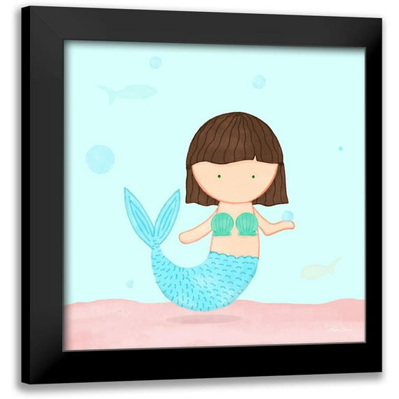 Edwins, Hugo 12x12 Black Modern Framed Museum Art Print Titled - Mermaid II