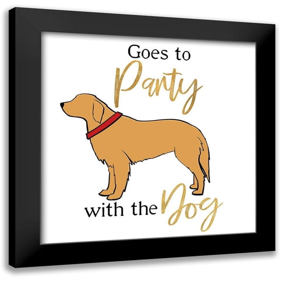 Edwins, Hugo 12x12 Black Modern Framed Museum Art Print Titled - Puppy Positive III