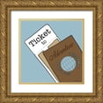 thumbnail image 1 of Edwins, Hugo 12x12 Gold Ornate Wood Framed with Double Matting Museum Art Print Titled - Ticket To Adventure, 1 of 4