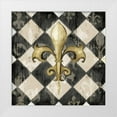 thumbnail image 1 of Edwins, Hugo 12x12 White Modern Wood Framed Museum Art Print Titled - Black Diamond Fleur de Lys II, 1 of 4