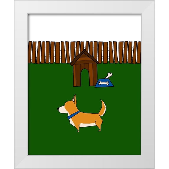 Edwins, Hugo 12x14 White Modern Wood Framed Museum Art Print Titled - Another Doggy Dog Day I