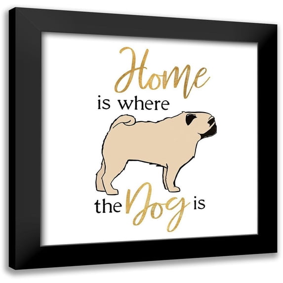 Edwins, Hugo 15x15 Black Modern Framed Museum Art Print Titled - Puppy Positive II